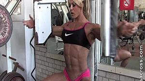 Indian Mommy Bodybuilder Orgasms During Intense Gym Workout Masturbation