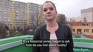 Innocent Ginger Girl Banged Over Car Bonnet in Public POV