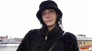 Crazy skinny goth Brisen loves rough rimjob and deepthroat