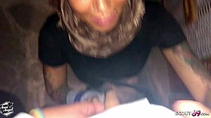 German Party Slut Licked by Strangers in Store - Wow!