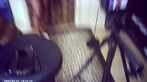 Behind the scenes, I caught pornstar champ vs ebony babe in full nelson wrestling with bj and sex