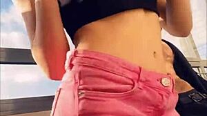 Hot pornstar sasha rose performs sexy striptease dance