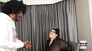 Perverted Librarian Bends Over For Monster Cock Cumshot