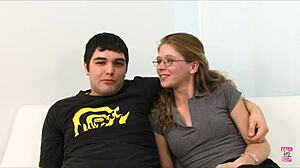 Can this smoking hot brunette girlfriend handle rough fucking from another man while her boyfriend watches?