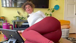 Caught stepmom watching porn and hating on the fucking scenes.