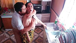 Hey, I ended up in the kitchen with my stepmom's friend who was babysitting us - such a hot and seductive muse moment.