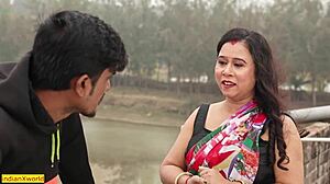 indian devar enjoys romantic early morning sex with bhabhi in bent over doggystyle and creampie finish outdoors