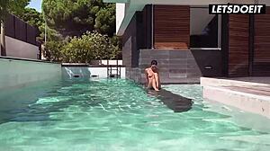 Bffs Nasty Lesbian Fuck By The Pool - A Girl Knows