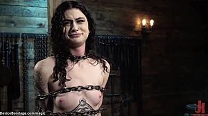 Lydia Black被紧紧捆绑用于极致粗暴操。