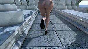 Futanari in Dream Lands hentai ep 4: paardenlul futanari betrapt bij het rukken buiten