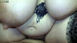 BBW utro kone creampied i sloppy seconds cowgirl for cuckold-mann