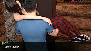 În conacul Dusklight, John îi fut pizda și curul lui Lizzie, apoi primește muie