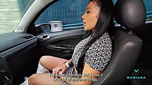 흥미로운 무료 홈메이드: 브라질리안 마리아나 마트릭스 캐나디안 우버 드라이버 안토니오 말로카 유혹해 몸 전체 거대한 밀크 로드