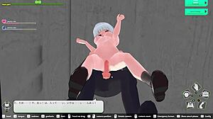 Fanget i løkke tog h-spil elevator creampie scene