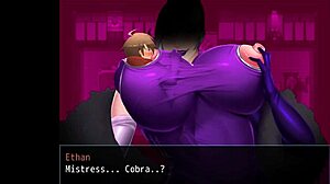 Ehi, succhia le tette della padrona nell'hentai!