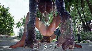 햇볕 아래 짐승처럼 놀아: 해변 블로우잡과 애널, 거대한 자지로