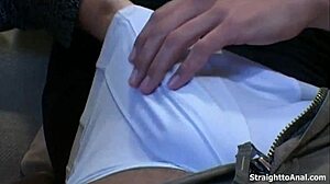 steaua brunetă STA 0036 face deep throat la pula mare în scenă anală