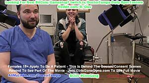 Clove guarda Ava Siren al primo esame ginecologico, dottore Tampa le esamina la figa.