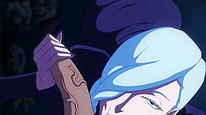 Mei Mei gir utendørs blowjob i anime-stil