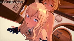 琴在原神里头发披散，渴望狂野性爱