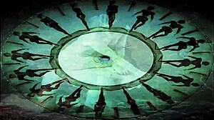 Vintage-tabu karvainen pillu saa ulkona doggy-toimintaa