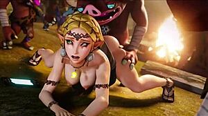 塞尔达合集，硬核3D怪物鸡巴动作