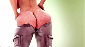 Mulher gigante cresce enorme em animação 3D selvagem