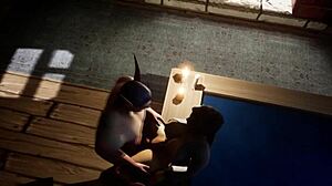 ワールドオブウォークラフトパロディの入浴タイムの楽しみ、3Dカートゥーンスタイル