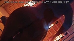 Riskant flitsen wordt wilde masturbatie in openbaar spa