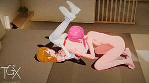 Si videl Asuno v tej divji futanari anime igri?