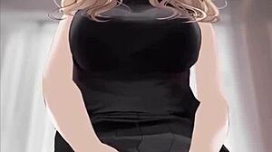 穿黑裙的动漫女孩骑乘鸡巴射精结束