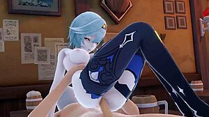 Eula在3D Genshin Impact动画中被猛烈钉住