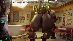 大型3D守望先锋奥丽莎在狂野后宫合集