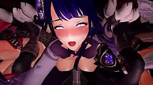 雷电将军在动漫本子群交场景中疯狂