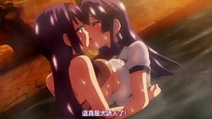 Hentai动作在原始动漫片段中释放