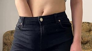 cute teen maiskii plays with toy