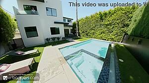 Yo, check les bangers VR ado 18+ XXLayna Marie baise le mec de la piscine pour emmerder son ex en HD