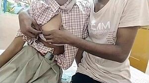 I feel so connected as Desi Indian cute school girl enjoys intimate sex with passion and tenderness in our romantic moment.