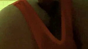 Horny transsexual crossdressing intensely in bold scene with bold actions