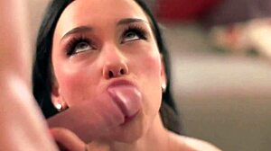 Brunette Babe Takes a Break to Suck Cock and Get Cumshot