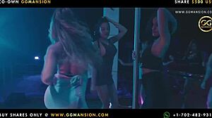 dildo teases brunette and blonde lesbians