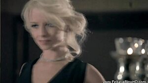 Blonde gives blowjob in cfnm setting