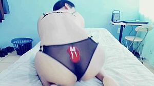 young gay guy touching himself in his room