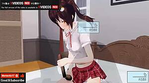 Uncensored Japanese Hentai Anime Handjob and Blowjob ASMR Earphones Recommended