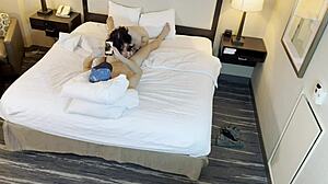 Tattoed Petite Beauty Sucking Cock in Blowjob