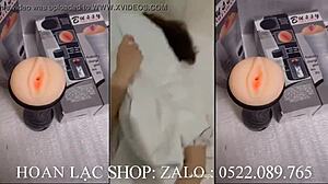 Vietnamese beauty gets bent over for a hot doggy style encounter