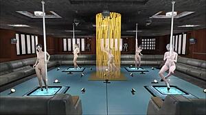 Anime style dance routine in Fallout 4 environment