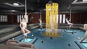 Anime style dance routine in Fallout 4 environment