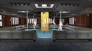 Anime style dance routine in Fallout 4 environment