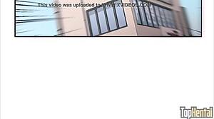 in this sexercise chapter 8, ebony babe does yoga naked, teasing with cfnm.